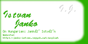 istvan janko business card